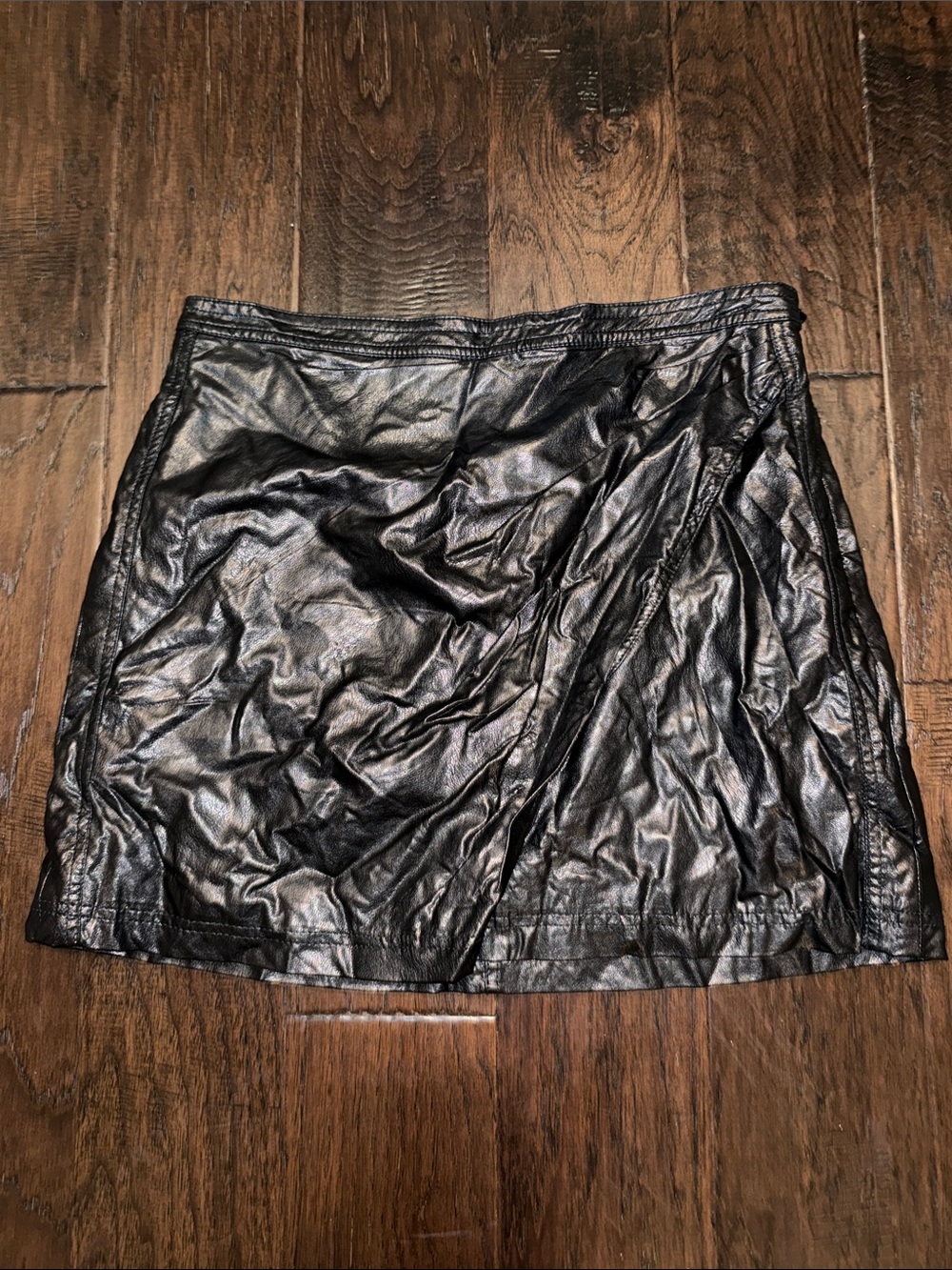 Free People Blacks Faux Leather Mini Skirt - Women 12